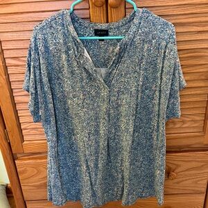 J Jill blue / green / pink Paisley Blouse Size XL